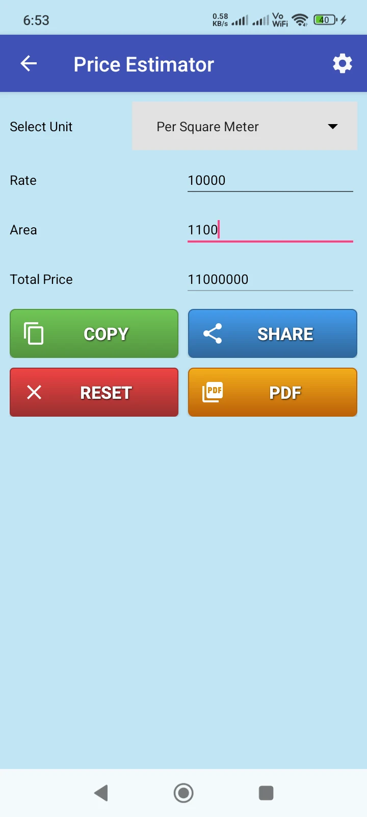Marla Calculator - Land Area screenshot